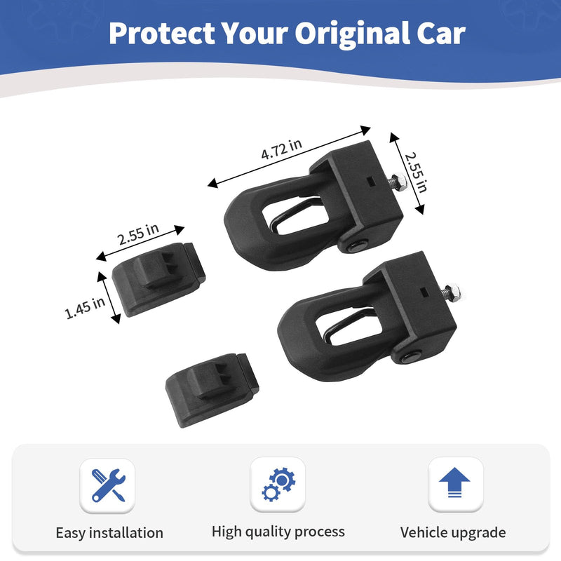 RT-TCZ for Jeep JL OEM Hood Latches Catch Kit for Jeep Wrangler JL JLU Gladiator JT 2018-2024 Original Factory Black 2pcs Black-Basic