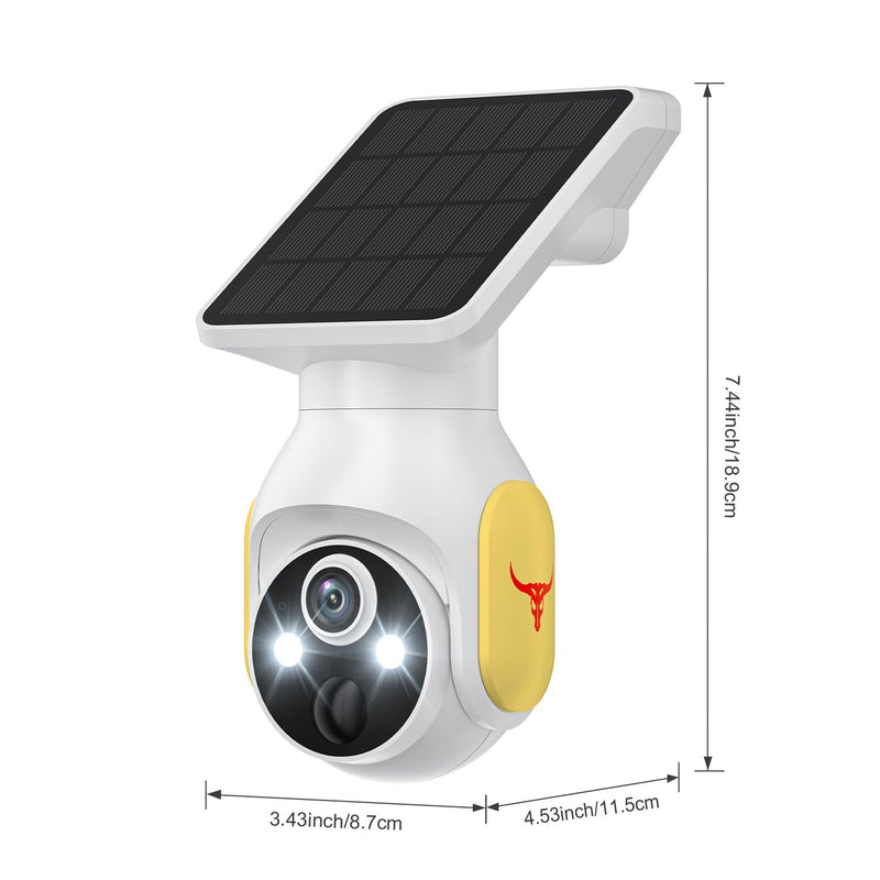 4G LTE Cellular Security Camera, SIM Card Included, No WiFi Needed, AI Motion Detection, Pan Tilt, 2-Way Talk, Night Vision, Works with Verizon/AT&T/T-Mobile 4G