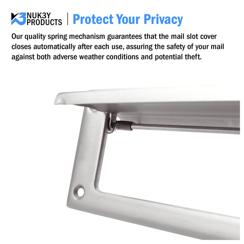 Nuk3y Solid Brass Mail Slot with Sleeve (Polished Brass, 10"" x 3"")" "10"" x 3""" Polished Brass