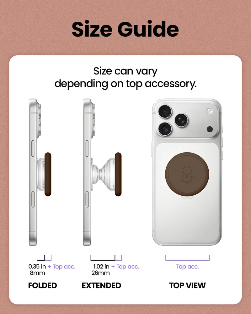 Natural Gemstone Phone Grip Collapsible Cell Phone Holder & Expanding Kickstand, Authentic Oval Crystal with Gold Edge (Rose Quartz, Adheisve Base) Rose quartz Adhesive