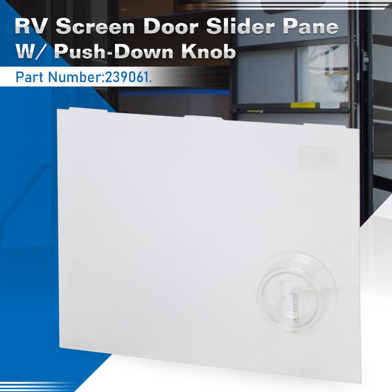 RV Replacement Screen Door Slider Panel with Push-Down Knob Universal.for Right Handed Doors Replace 239061