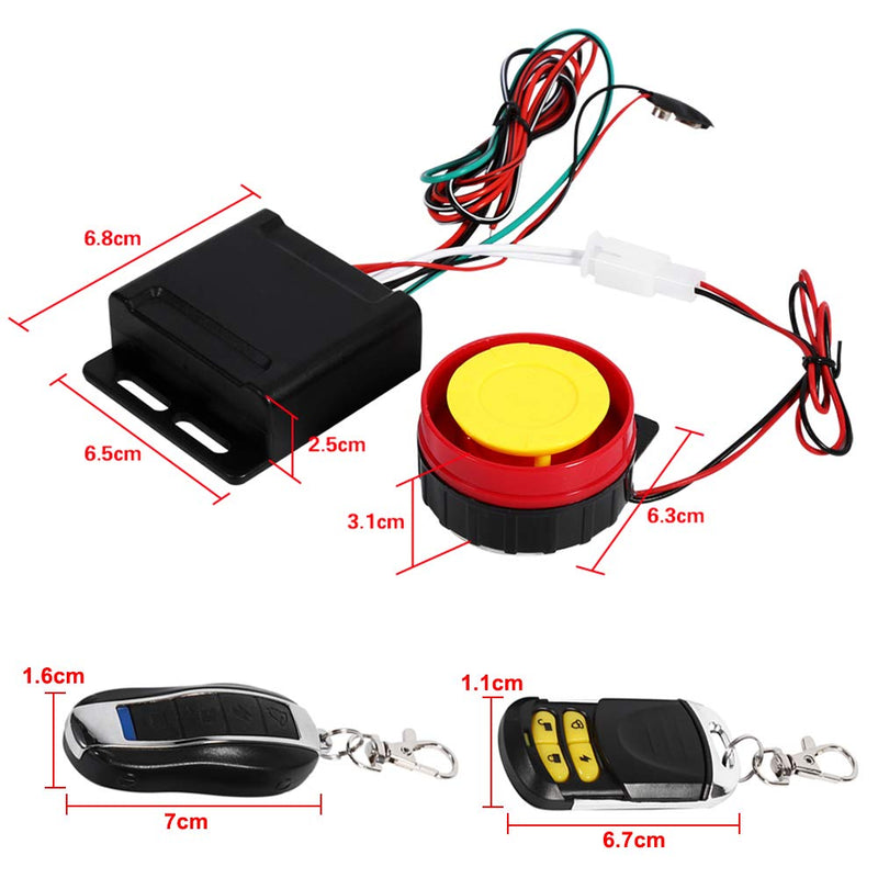 VGEBY Motorcycle Security Kit Anti-Theft Alarm System Remote Control Engine Start Master Racing Alarm System of Motorcycle Master Racing Alarm System of Motorcycle 12V Scooter Alarm