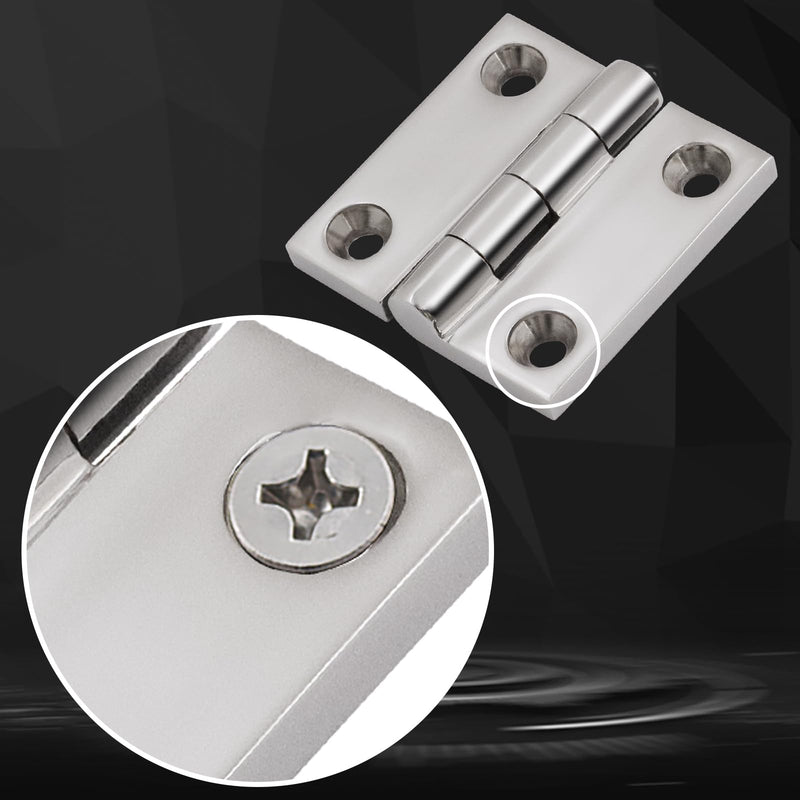 316 Stainless Steel Hinges Marine Grade 2" x 2" Heavy Duty Boat Hatch Hinge (50 mm X 50 mm) 4 Pack Casting Cabinet Door Hinge with Screws 2" x 2" 4 Pack