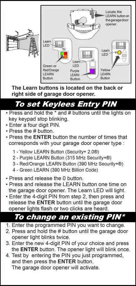  [AUSTRALIA] - Garage Door Opener Keypad Universal for Liftmaster Chamberlain Craftsman Openers with Learn Button, Replaces 877MAX G940EV-P2 878MAX 377LM 977LM 877LM 66LM CMXZDCG440 Wireless Keypad Gray