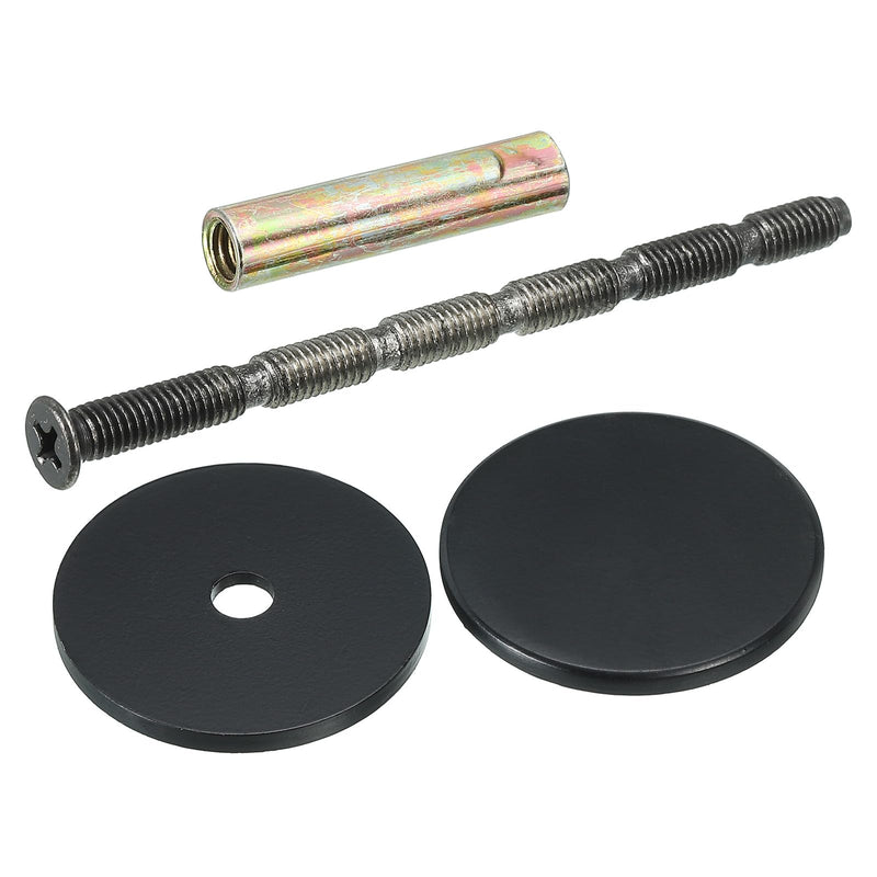 PATIKIL Door Knob Hole Cover Plate, 1 9/16" Dia. Deadbolt Cover Plate Door Hole Filler Plate for 1 1/32" to 1 3/8" Holes, Matte Black 1 9/16"