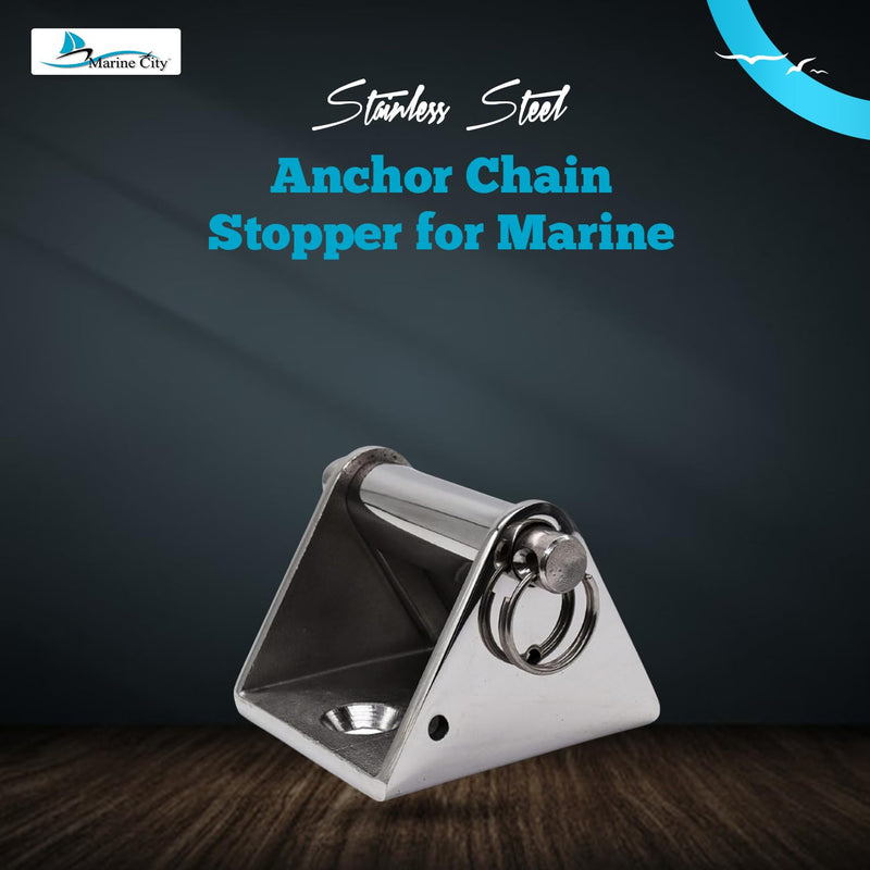 MARINE CITY Anchor Chain Stopper – Heavy Duty 316 Stainless Steel, Durable, Corrosion-Resistant, Great Grip for Boats, Marines, Yachts, Hardware Accessories (Pack of 1) (no Wire)
