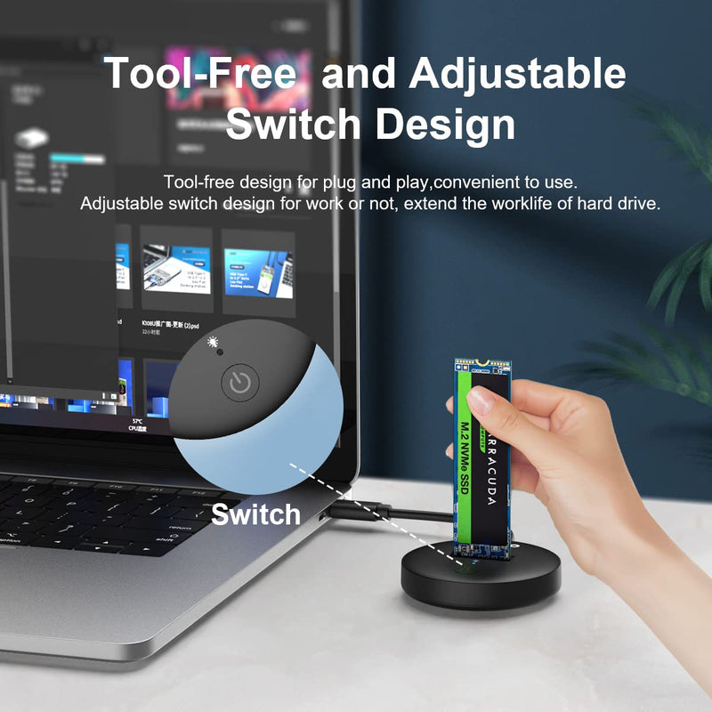 MAIWO Dual Bay Raid Enclosure-Tool-Free NVME Dock