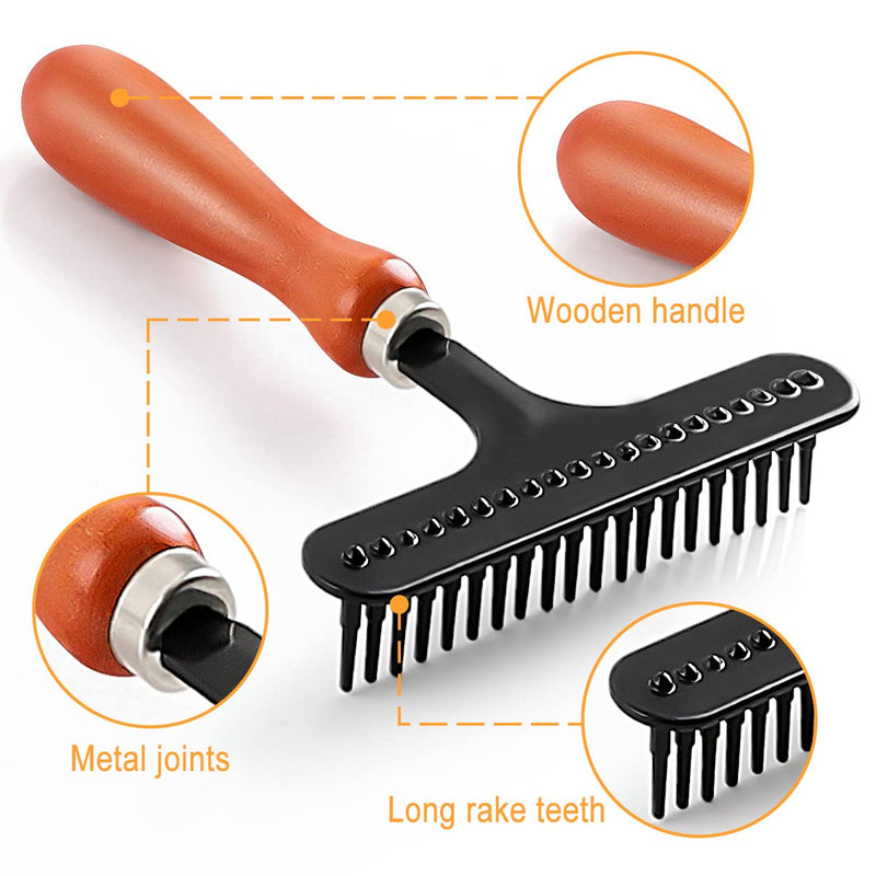 Hand Held Carpet Rake, Making Carpets/Rugs Fluffy Again (Black Iron) | Clean Hair, Let Carpet Restore Softness 1 iron（s）