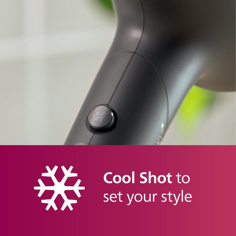 Philips Hair Dryer 5000 Series, ThermoShield Technology, Ionic, with Nozzle and Hair Diffuser, 2300W, Model BHD510/03