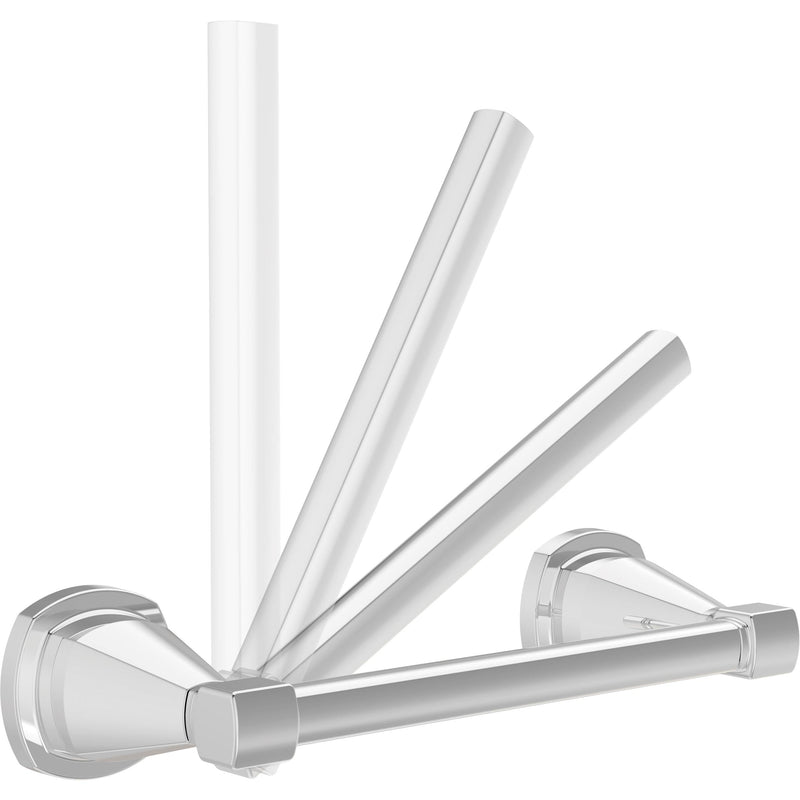 Delta Pivoting Toilet Paper Holder | Polished Chrome | Wall Mount | Stryke Bathroom Accessories (Pack of 1)