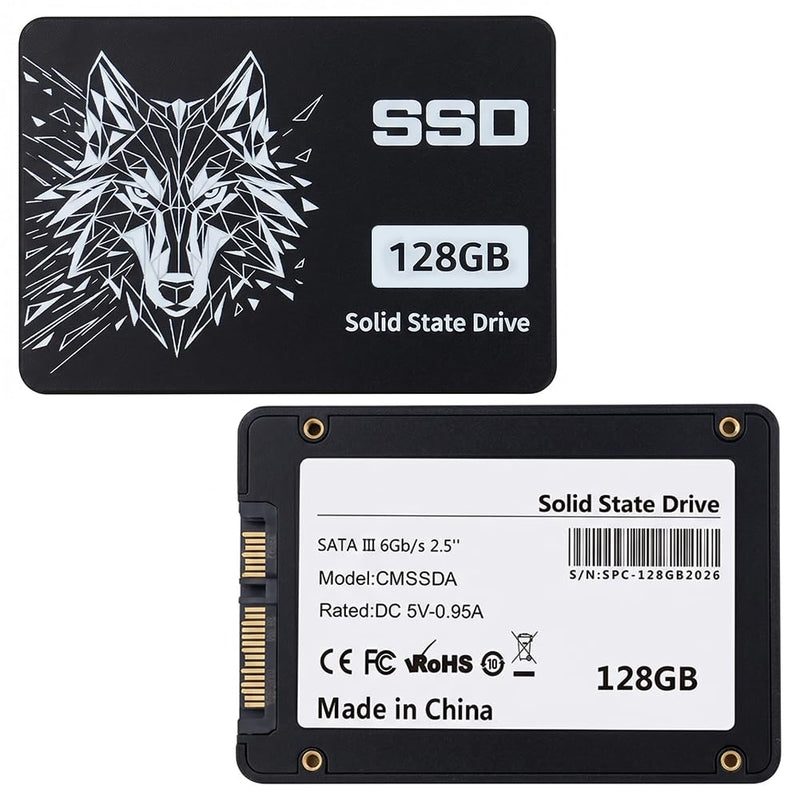 128GB SSD 2.5 Inch SATA III Internal Solid State Drive – Upgrade Laptop or Desktop with 550MB/s Read,Silent & Shockproof, Compatible with Laptop, Desktop PC, All-in-One(Style-E)