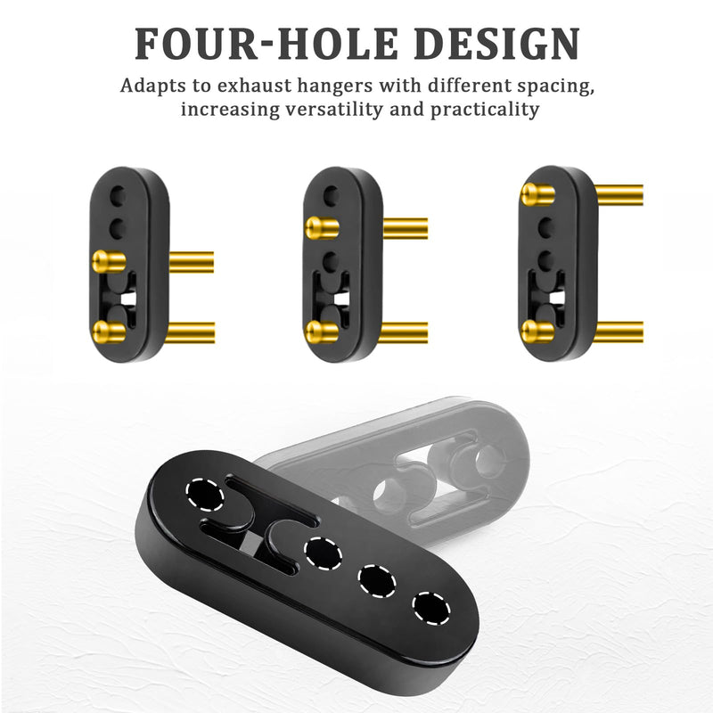 Exhaust Hanger Removal Tool Kit with 2PCS 4 Hole Exhaust Hangers,Universal Exhaust Hanger Pliers for Quick Removal Muffler Hanger,Essential Exhaust Hanger Tool Car Accessories