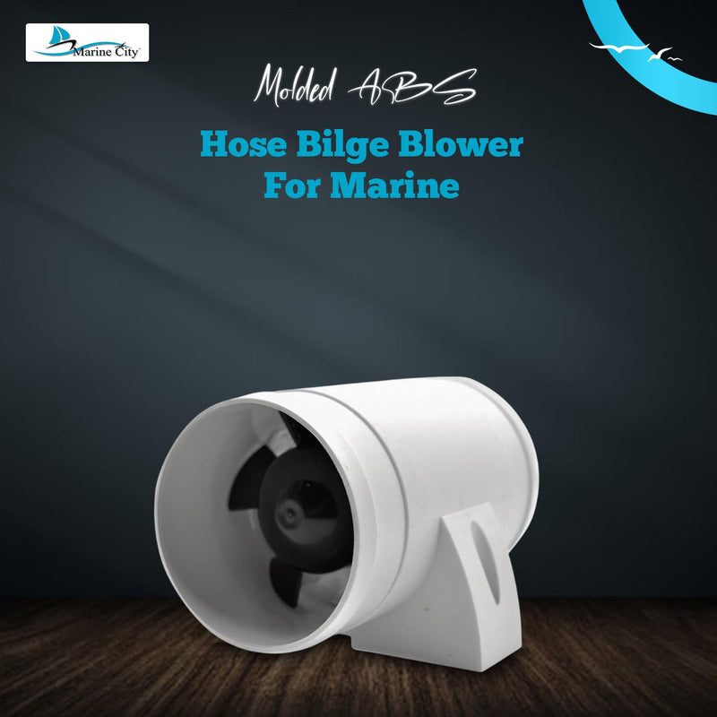 MARINE CITY 12-Volt 3- Inches Diameter Hose Bilge Blower for Boat Heads Engine Compartments Bilges Galleys RVS Buses Sheds More