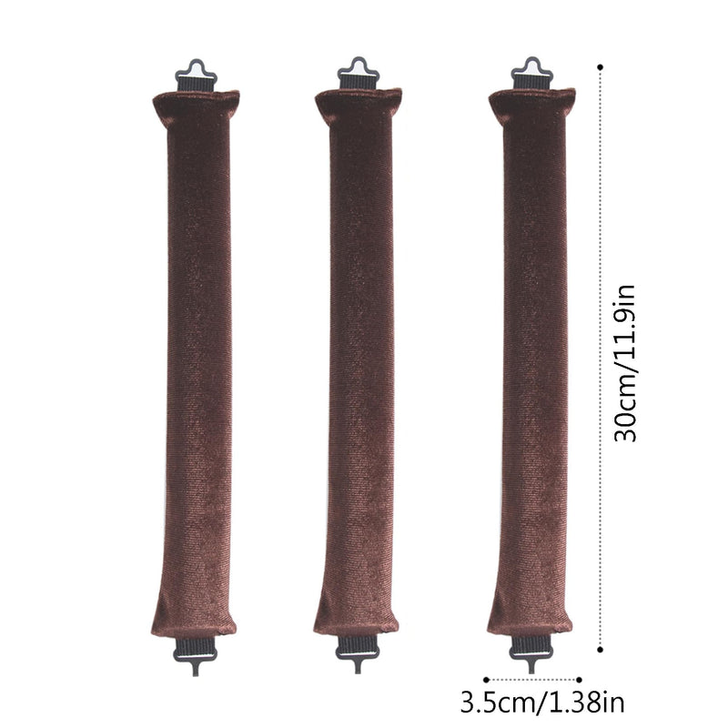 3 Pcs Hair Rollers,Heatless Curlers,Heatless Curling Rod for All Long Hair Types,No Heat Lazy Curlers DIY Styling Tools.