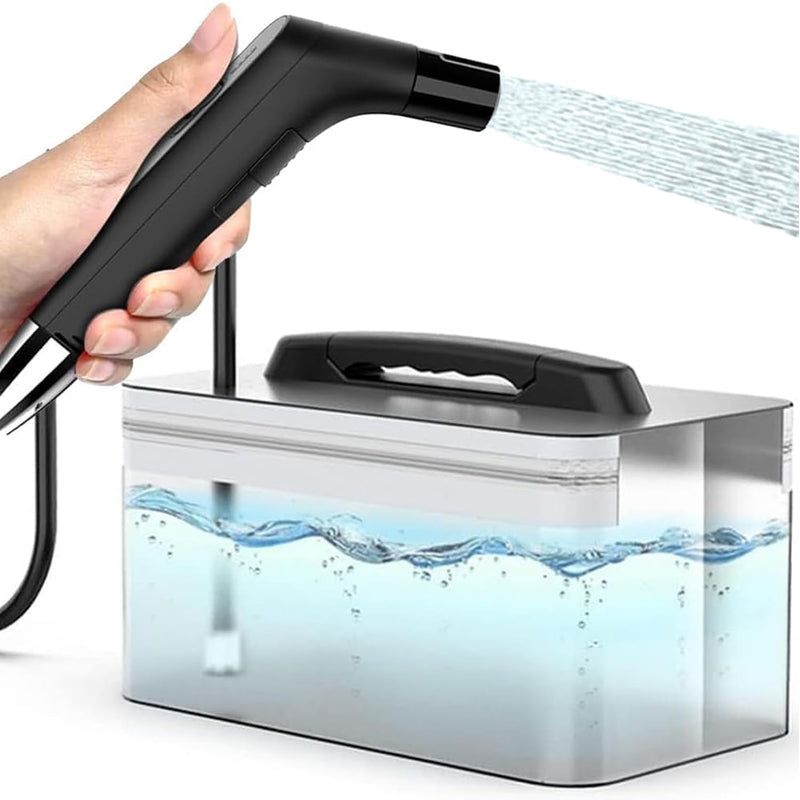 Portable Electric Bidet, Portable B-idet for Travel Rechargeable with 2.3L Water Tank, Mini Handheld High Pressure B-idet Sprayer P-ortable for Bathroom, RV Car Camping 2.3l Electric Bidet Single