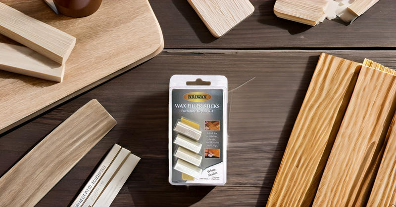 Rustins Briwax Filler Sticks Dark - Quick Wood Repair for Scratches, Cracks & Nail Holes | Assorted Shades