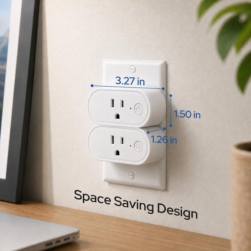 LoraTap Wireless Outlet (2 Pack) - Ergonomic Round Remote (Comfort Grip!) + Magnetic Wall Base - Stick & Grab, No Wall Damage - 15A/1875W 100ft Range - Control for Hard-to-Reach Sockets 2 Pack Slim Oval 15A Outlet
