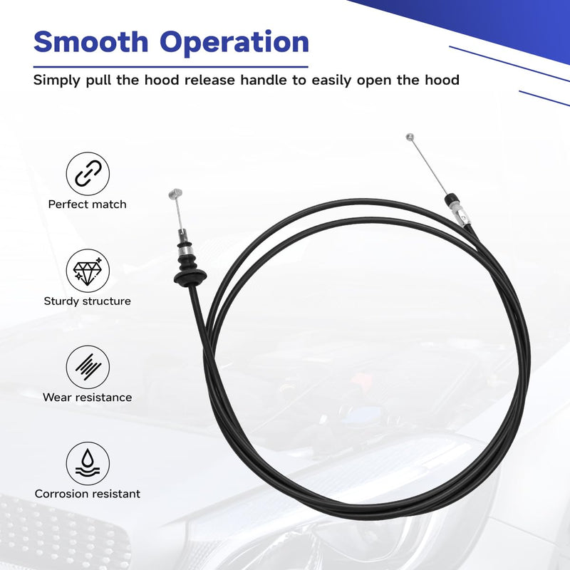 912-416 Hood Release Cable Compatible witn 2008-2015 Scion XB, Hood Latch Cable Replaces 5363012640 912-416