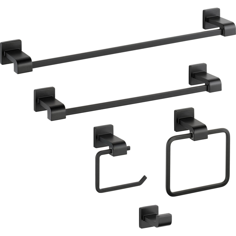 Delta Single Towel Hook for Bathroom or Kitchen| Matte Black | Ara Accessories (Pack of 1)