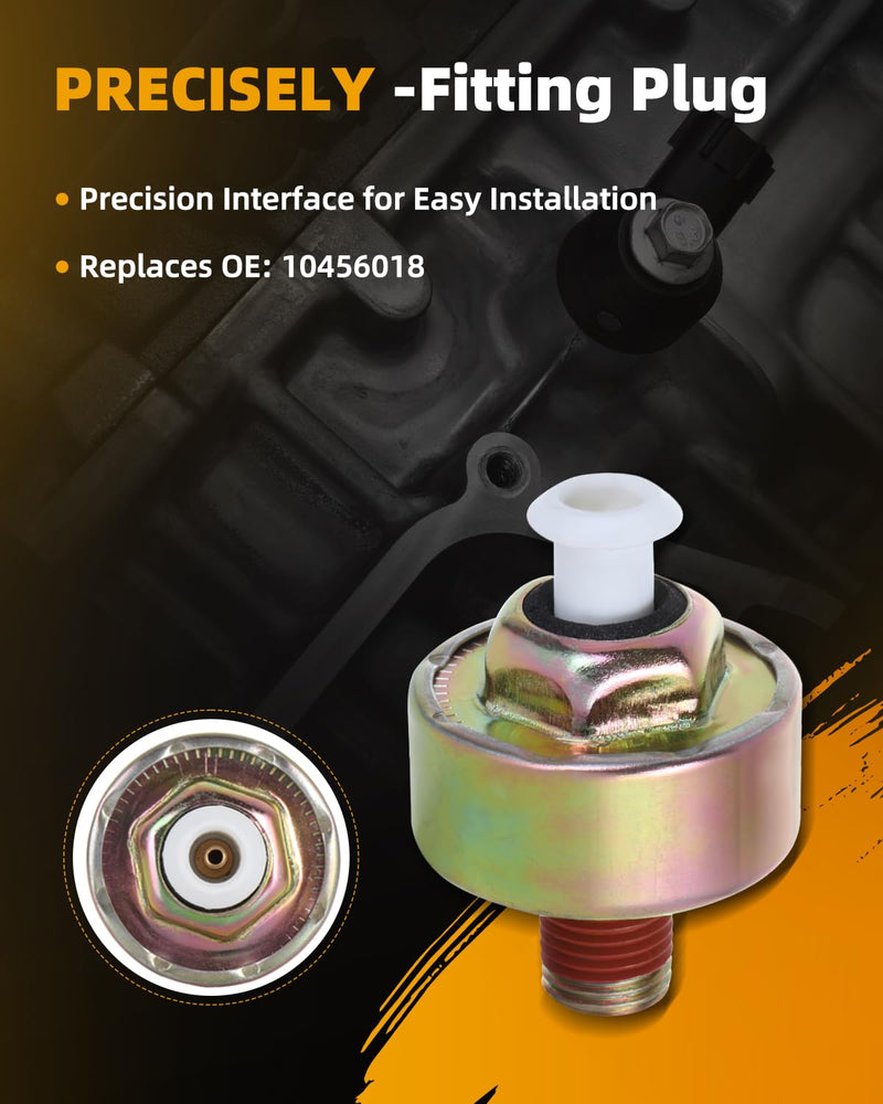 ROADFAR Ignition Knock Detonation Sensor 10456018 Fit for Chevy Express 1500 2500 3500/C1500 C2500 C3500/K1500 K2500/Impala/Blazer, for Cadillac Escalade, for Buick Roadmaster 1985-2002 2.5L - 8.1L