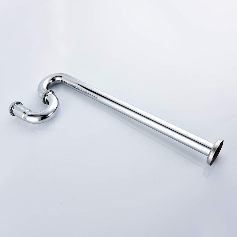 CIENCIA Sink Trap Brass S Trap for Bathroom Sink Kitchen Sink Sewer Pipe Drain Tube S Trap Chrome, WT04