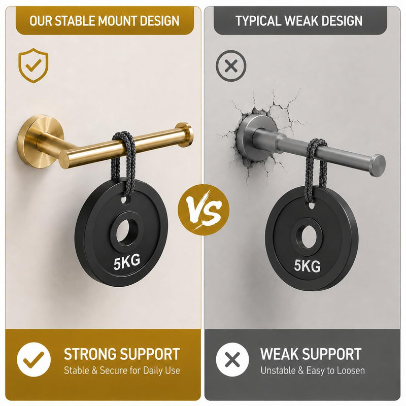 Toilet Paper Holder Towel Ring Brushed Gold Bathroom Hardware Hand Towel Holder Bathroom Accessories Set Wall Mount Stainless Steel 2 Pieces Bathroom Hardware Set 2 Pieces
