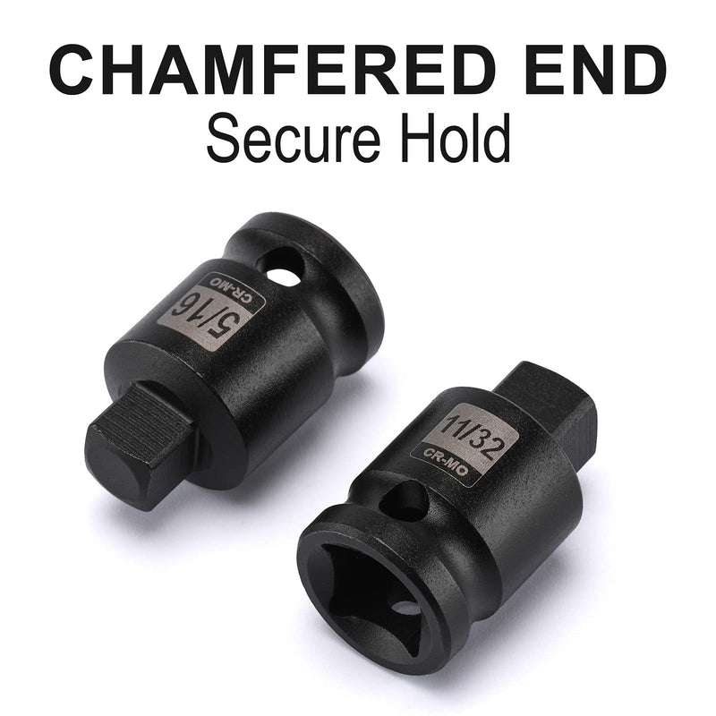  [AUSTRALIA] - Mayouko 11PCS 3/8" Drive SAE Pipe Plug Socket Set, Tapered Male Square Drive, Chamfered Female Square Drive, CR-MO