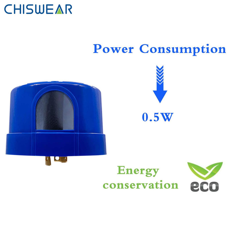 Twist Lock Photocell Dusk to Dawn Auto On Off Light Switches Power Switches Photocell Switch for LED Barn, Area, Street, Parking Lot Lights (1.Unit)