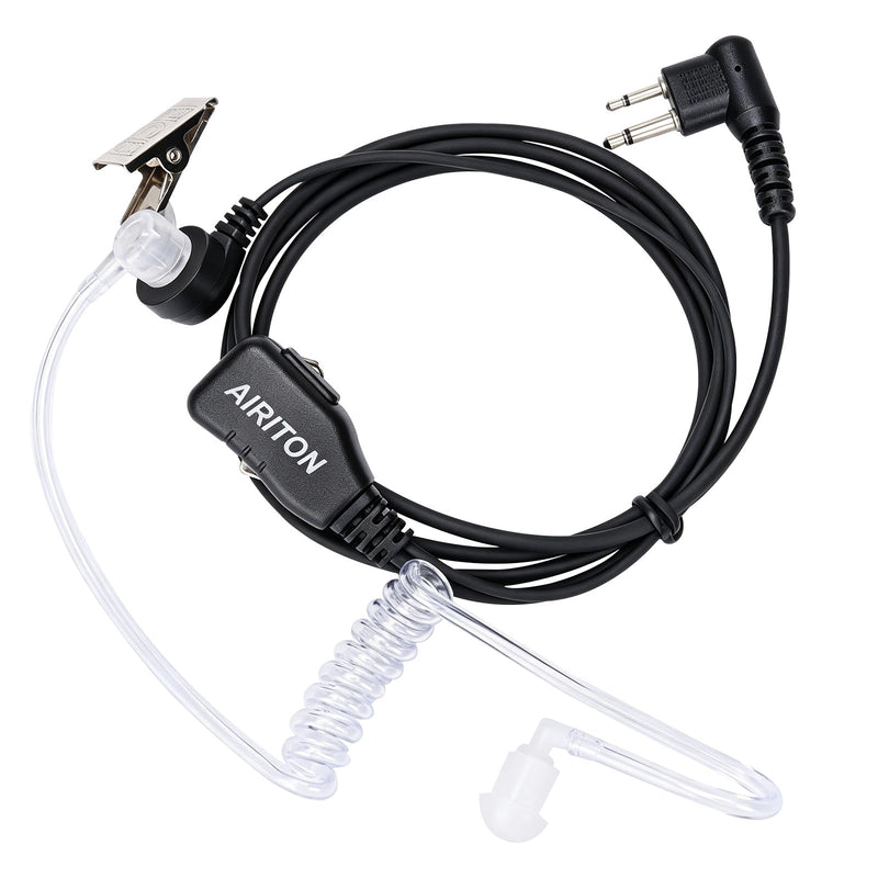 Earpiece for Walkie Talkie Radio Earpiece with Mic/PTT, Compatible for Motorola CP100D R2 CP200 CP185 CP200D CLS1410 RMU2080D CLS1110 RMU2040 BPR40 Acoustic Tube Surveillance Headset (2 Pin)