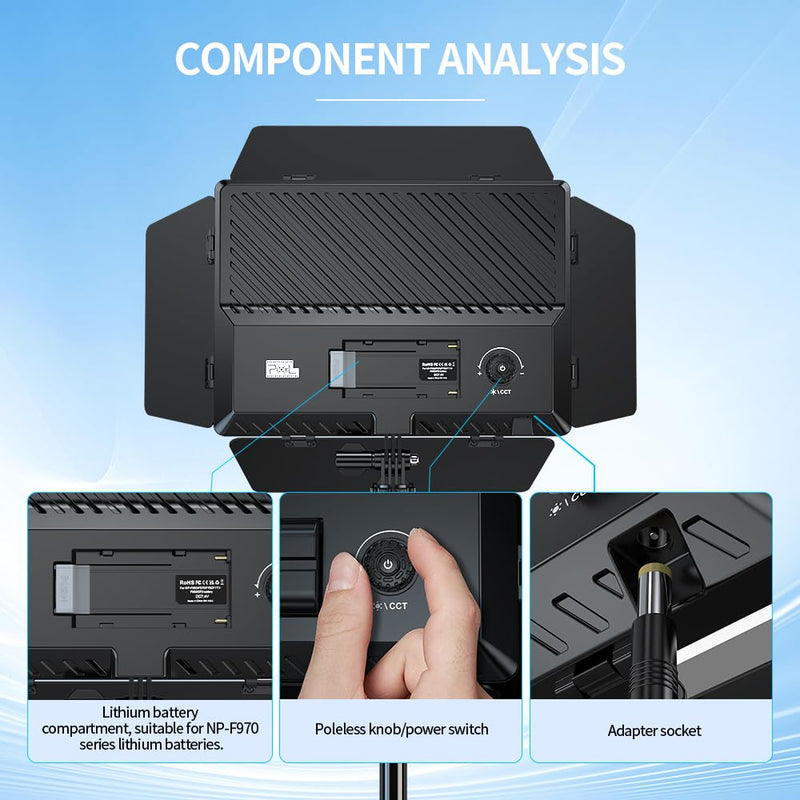 Video Light Panel Photography Lights Bi-Color Dimmable 2500-6500K Led Camera Studio Streaming Lighting Photo Shooting