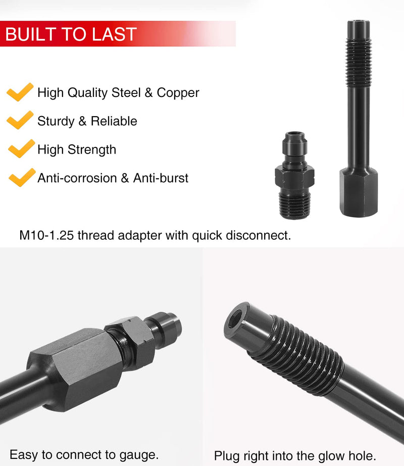LNG-TU-15-38 Diesel Compression Test Adapt Adapter for Duramax, M10 x 1.25 mm