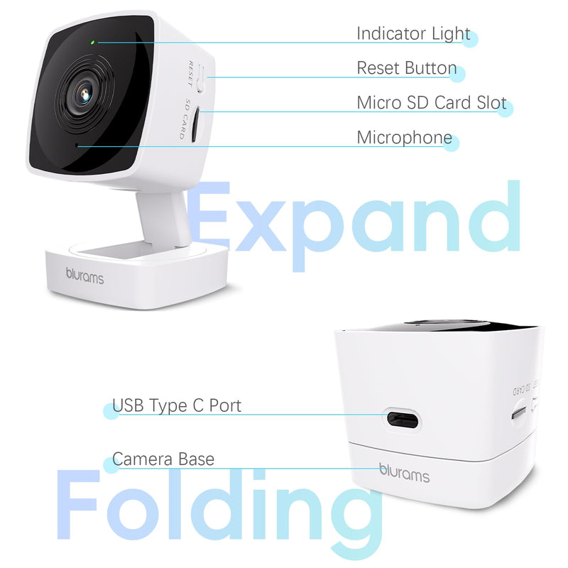 blurams 3-Pack Cameras for Home Security, 2K Outdoor Security Camera Bundle, Indoor/Outdoor Camera w/AI Motion Detection, 2-Way Audio, Compatible with Alexa&Google Home