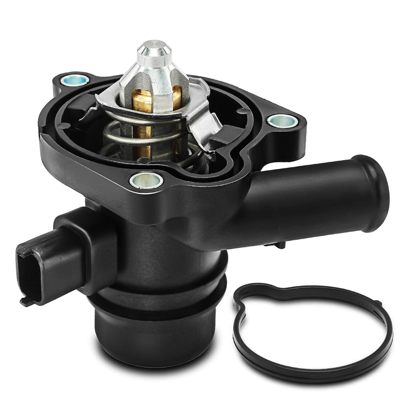 A-Premium Thermostat Housing Assembly W/Sensor & O-Ring & Gasket & Thermostat [4Cyl 1.4L] Compatible with Chevy Sonic 12-19, Cruze 11-15, Trax 13-19 & Buick Encore 13-19, Replace# 55579010, 55565336