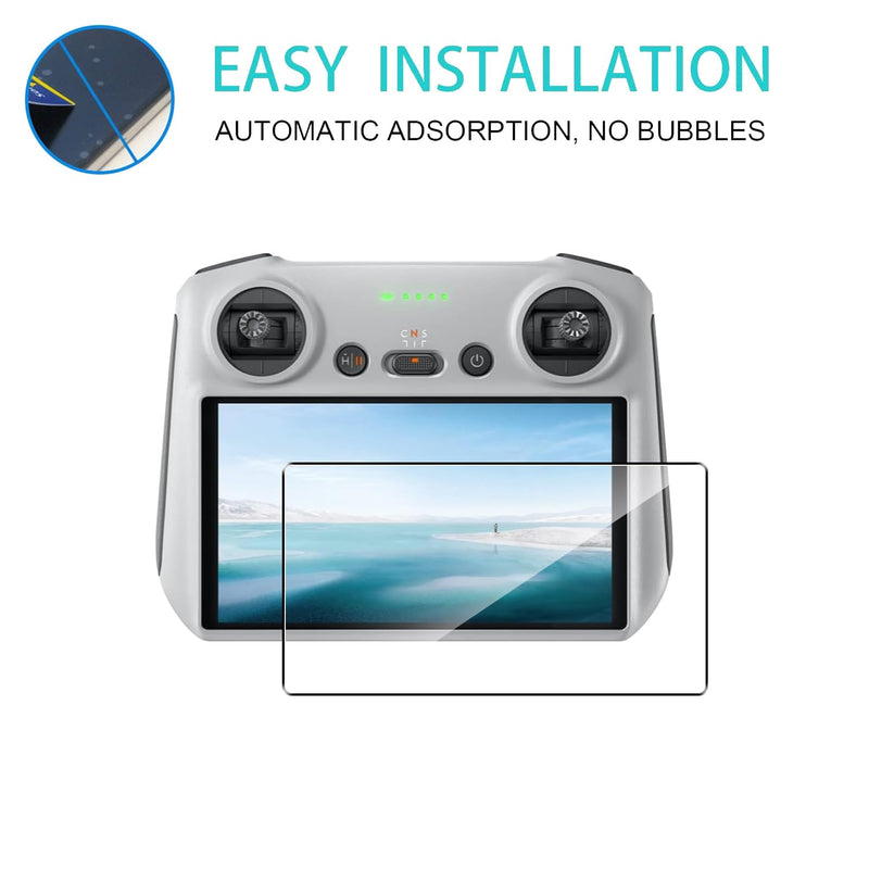 2 Pack Compatible with DJI Mini 5 Pro/Mini 4 Pro/3 Pro Screen Protector,9H Tempered Glass Film,HD Clear Scratch Resistant,Bubble-Free for DJI Mini 5 Pro Retro Remote Controller Accessories
