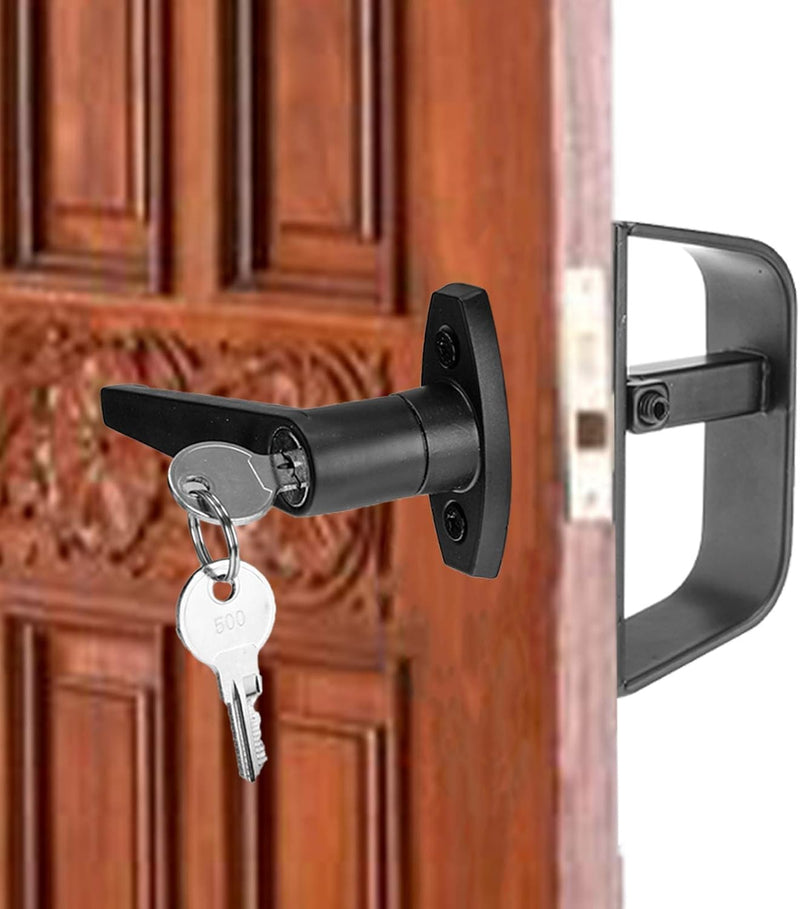 Yaegoo 2 Pack 4-1/2" Stem Shed Door Lock T-Handle Lock Kit, 2 Keys Each Lock Latch, Shed Door T Handle Lock, Storage Barn Shed Door Hardware Lock Set (4.5 Inch) 4.5 Inch