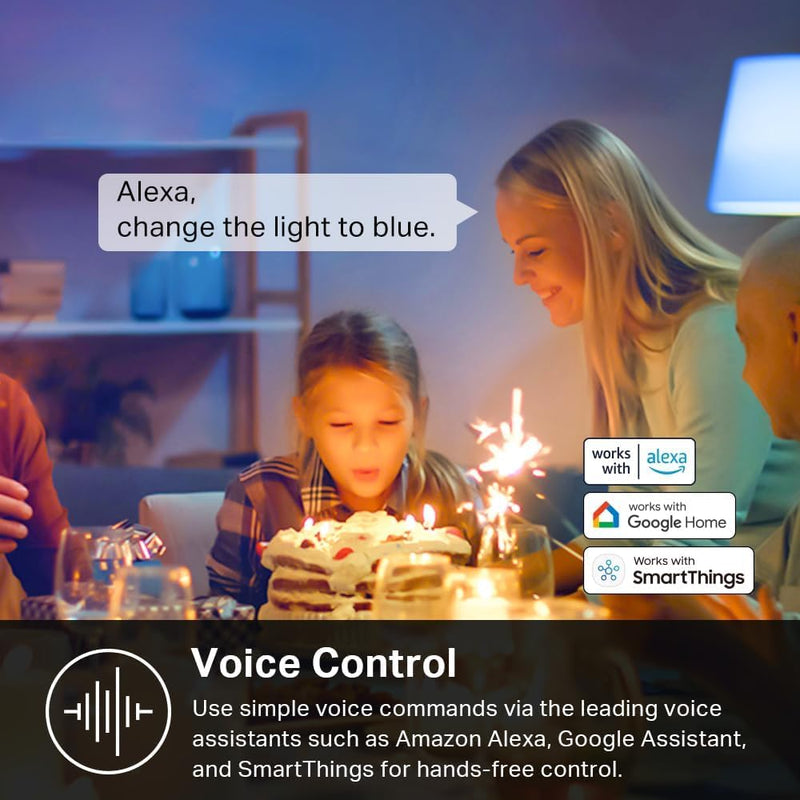 Kasa Smart Light Bulbs, Full Color Changing Dimmable Smart WiFi Bulbs Compatible with Alexa and Google Home, A19, 9W 800 Lumens,2.4Ghz only, No Hub Required, 4 Count (Pack of 1), Multicolor (KL125P4) 4 Pack 800 Lumens, 4-Pack