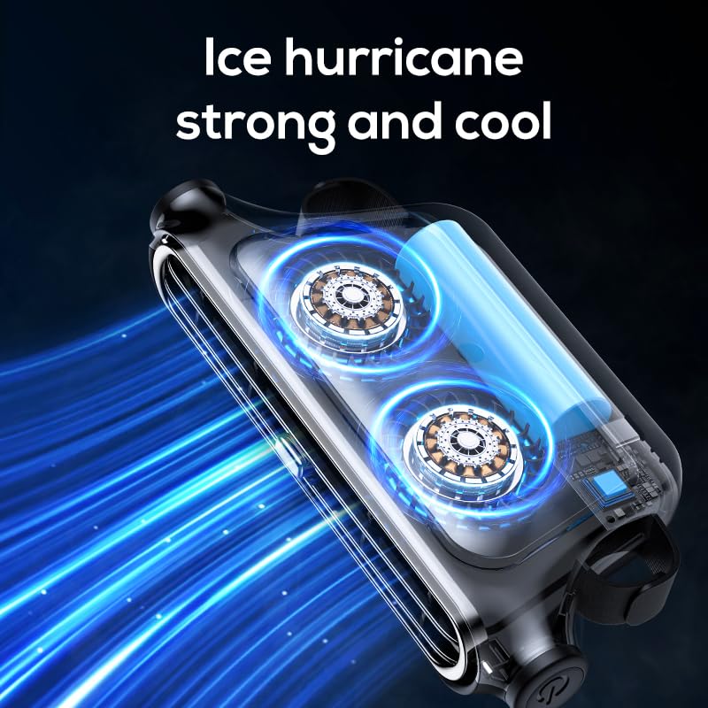 Car Seat Fan for Car Headrest, USB Cooling Fan, 3-Speed, Black | 3000mAh battery car fan with adjustable airflow for backseat kids, drivers, SUVs, vans and RVs.