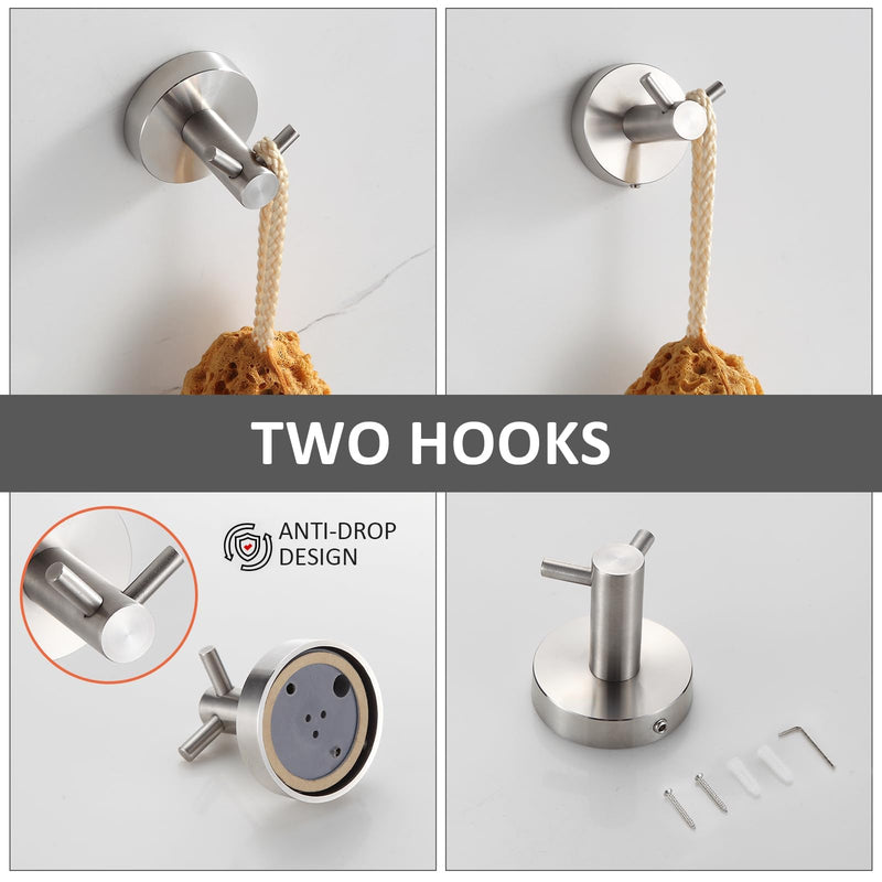 Bathroom Accessories Set 4 Piece Bathroom Hardware Set Stainless Steel 304 Brushed Nickel Bathroom Accessories Set Wall Mounted