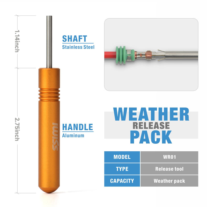 iCrimp Weather Pack Crimp Tool for AWG 24-14 Crimping Delphi APTIV Weather Pack Terminals or Metri-Pack Connectors- Crimp Terminals and Seal In ONE Cycle with Locator & Removal Extraction Tool