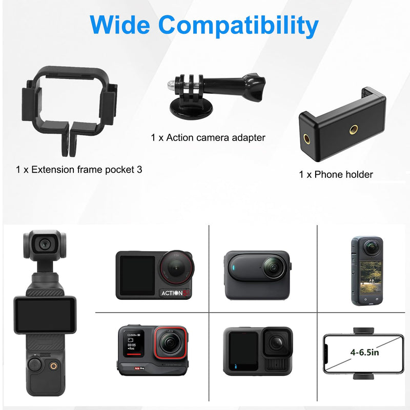 For Dji Osmo Pocket 3 Car Mount, for Xtra Muse Car Mount Suction Cup | Car Camera Mount, Windshield Window Dash Mount, for DJI Osmo Pocket 4 3 2 Action 6 5 Pro 4 GoPro 13 12 11 10 9 Insta360 X5 X4