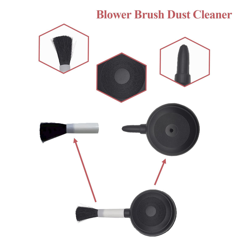 Camera Lens Cleaning kit with Lens Cleaning Pen, Camera Air Blower, 2 Pcs Rubber Rocket Air Blower Duster, Camera Accessories for Lens, Camera, Telescope, Phones (4) 4