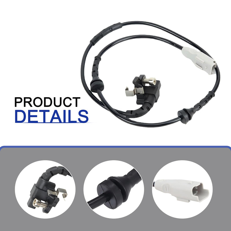 1 PC Car ABS Wheel Speed Sensor, Durable Rear Left and Right Anti-Lock Sensor, Auto Replacement Part #4545L0 454508 9665386880, Compatible with Peugeot 307 308 408 (Black)