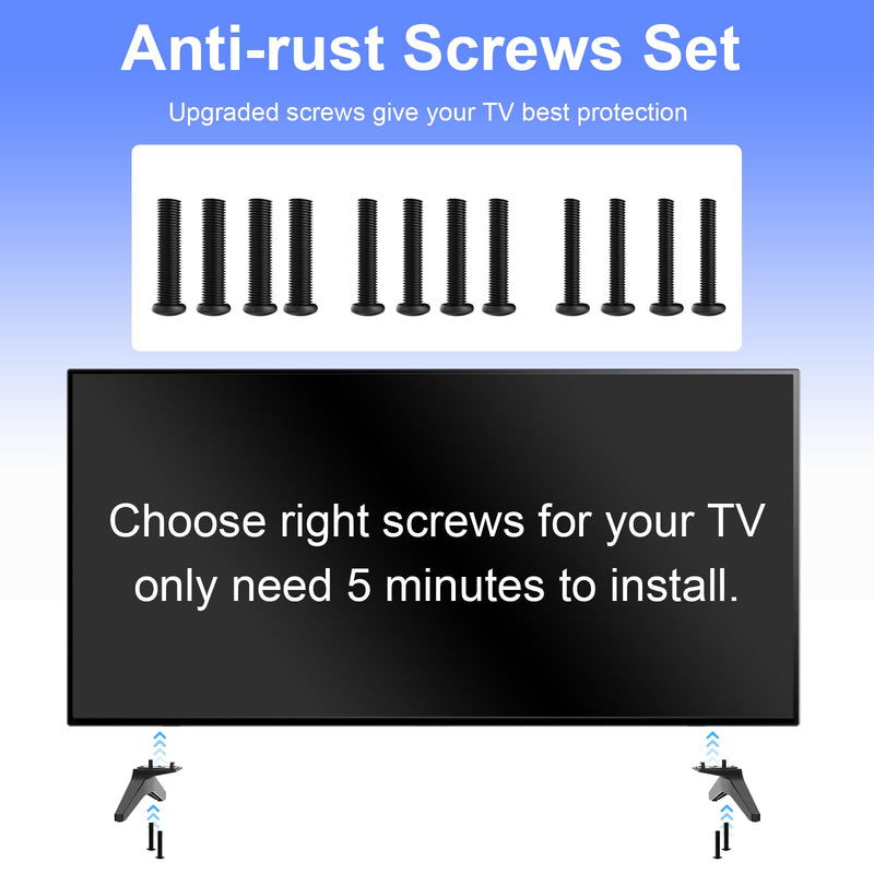 Screw Kit for LG TV Stand Screws, for 49 50 55 in LG TV Legs Screws, 55UK6500 55UJ6540 55UM7300 55UN6900 55LJ5500UA 50UK6500 50UM7300 50UN6900 49UJ6300 49UK6300 Screw