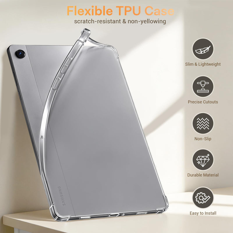 CoBak Clear Case for Samsung Galaxy Tab A11+ 2025,Slim Soft Cover | Precision Fit, Crystal Clear Soft TPU, Shockproof & Lightweight, Anti-Yellowing, Precise Cutouts, Everyday Protection clear-Galaxy Tab A11+ 11 inch