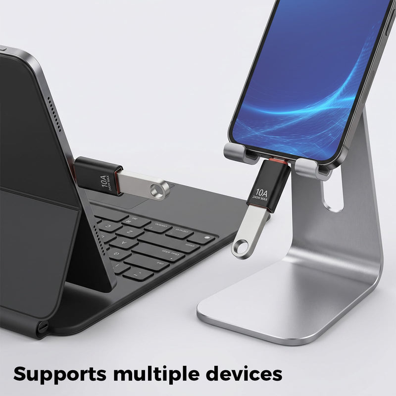 10 USB Female to C Male OTG Adapter & Type C Female to USB Male Adapter | USB A 3.0 Female to C Male OTG Adapter & Type C Female to USB Male Adapter for MacBook iPhone 17/16 Pro Max Galaxy S25/S24