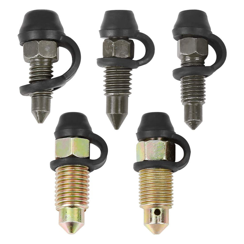 F FIERCE CYCLE 10Pcs M6x1mm M7x1mm M8x1.25mm M10x1mm M10x1.25mm Banjo Bolt Bleeder Screw with Cap for Motorcycle Brake Master Cylinder