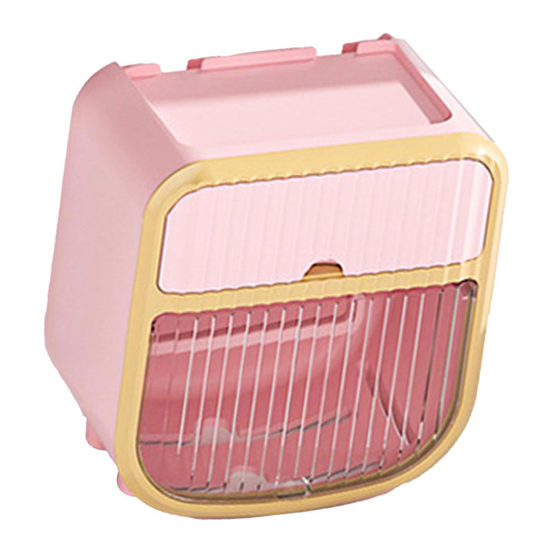 Toilet Paper Holder, Waterproof Wall Mounted Bathroom Tissue Holder Dispenser Roll Paper Towel Holder with Storage Space Shelves and Storage Boxes (Pink) Pink