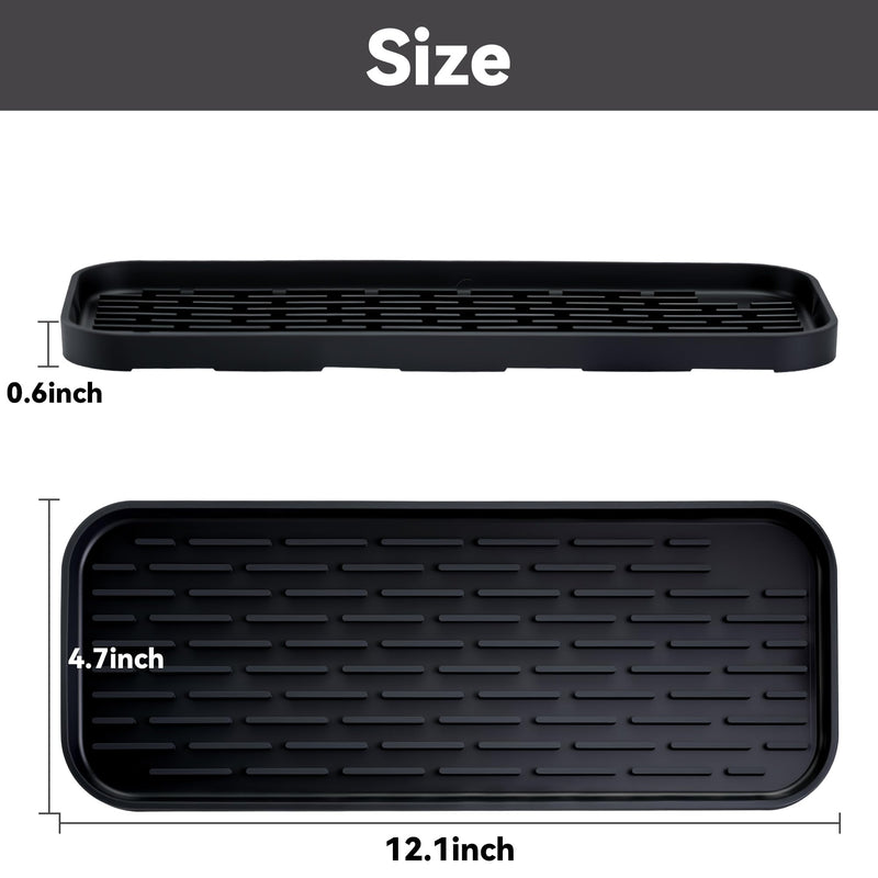 Drip Pan Compatible with Drink Dispenser, 4 Pack Silicone Tray Mat for DD&HAPP Glass Drink Dispenser