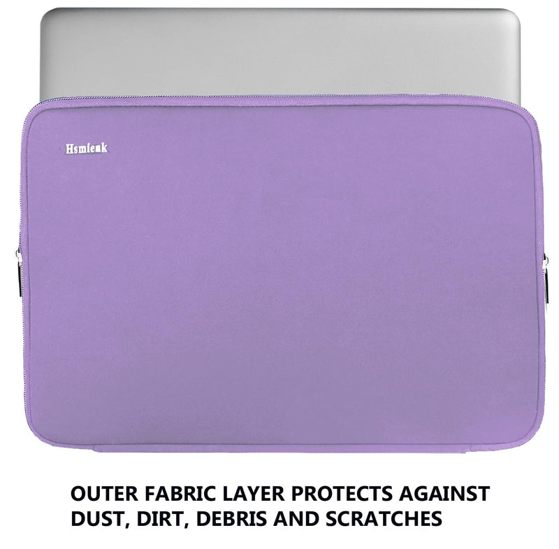 14 inch Laptop Case, Shockproof Protective Computer Sleeve Flip Cover Briefcase Carrying Bag Compatible with 14"-15" HP, Lenovo, Asus, Acer, Notebook, Chromebook Computer, Light Purple 14 Inch