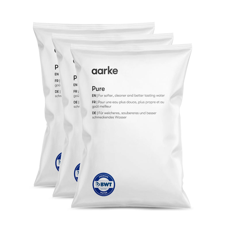 Aarke Pure Filter Refill Granules - Reduces Heavy Metals for Clean Water, Eco-Friendly, 8-Week Performance, Compatible With Purifier Pitchers (3 Pack) aarke Pure